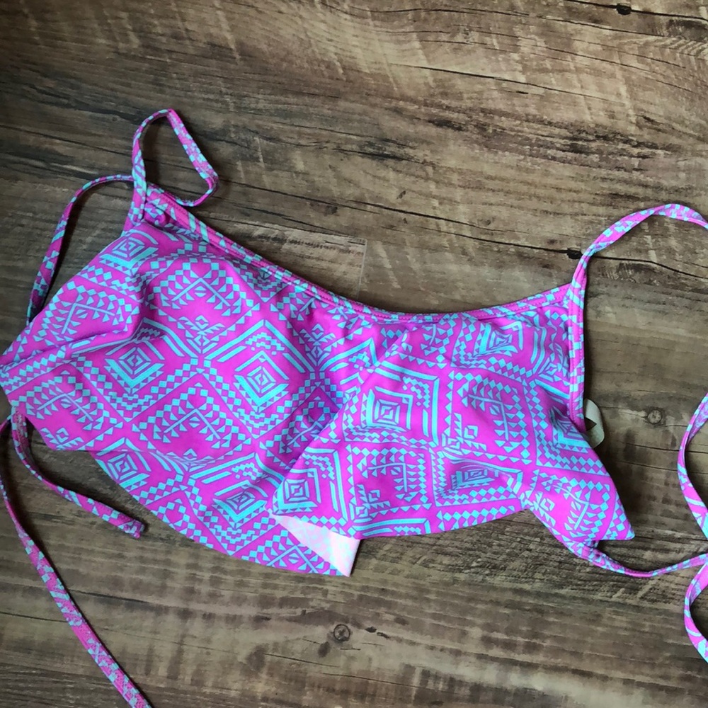 Giani binni swim suit top fuschia and baby blue